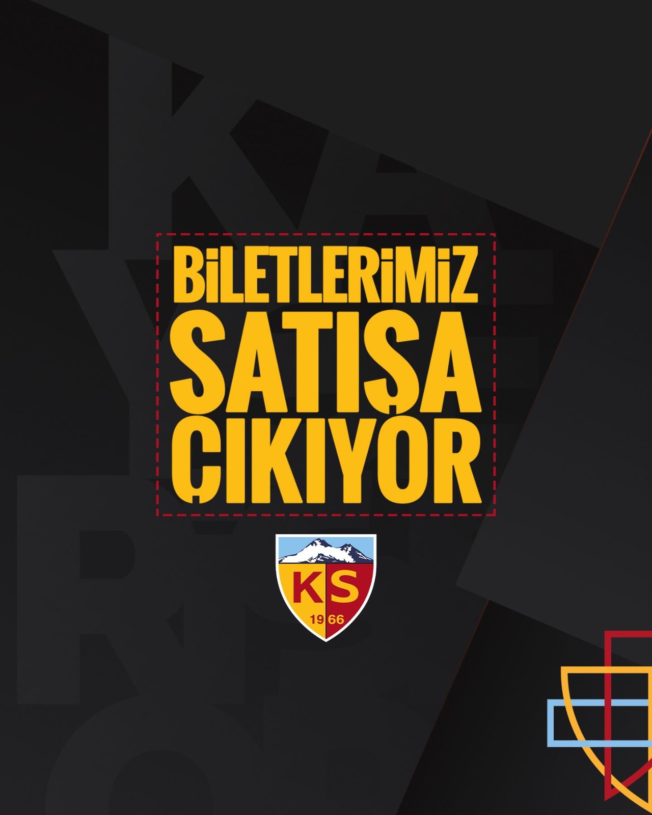 Kayserispor - Gaziantepspor maç biletleri satışa çıktı